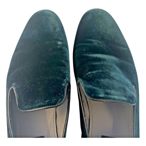 TO BOOT NEW YORK Size 11.5 Loafer Adam Derrick GREEN Velvet Shoe Holiday Formal main image 6